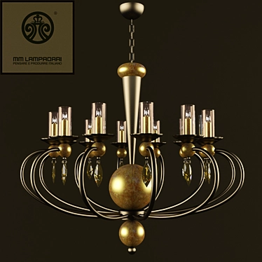 Murano Glass Chandelier by MM Lampadari 3D model image 1 