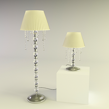 Modern Floor and Table Lamp 3D model image 1 