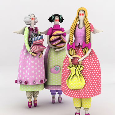 Charming Tilda Trio 3D model image 1 