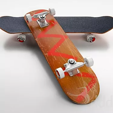 Rad Ride Skateboard 3D model image 1 