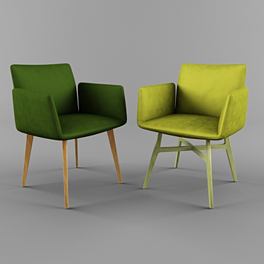 Modern Elegance: Cor Jalis Stuhle 3D model image 1 