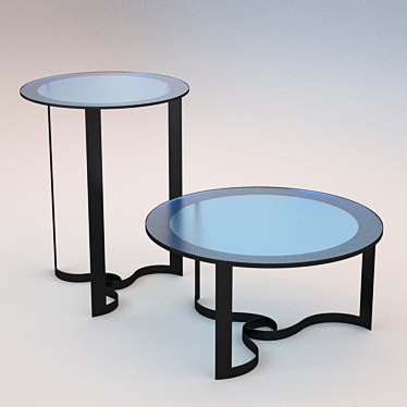 Metal Round Table by Activemerchandiser 3D model image 1 