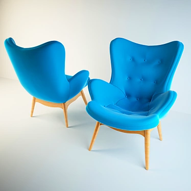 Featherston R160 Contour Chair: Sleek Comfort and Style 3D model image 1 