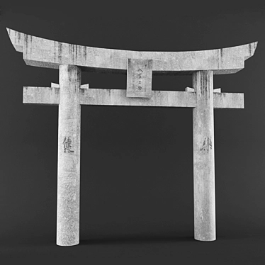Japanese Ritual Gates: H 4600, L 5700, W 500 3D model image 1 