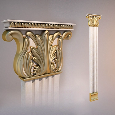 Classic Pilaster with Mats 3D model image 1 