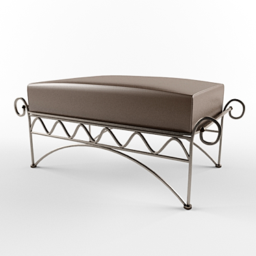 Hammered Ottoman 3D model image 1 