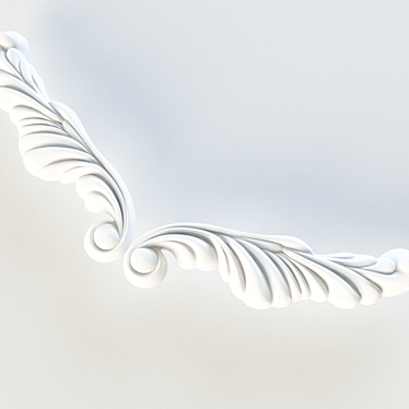 Stucco decoration "Angel Wings". Handmade 3D model image 1 