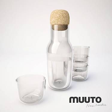 Muuto Corky Carafe: Elegant and Versatile 3D model image 1 