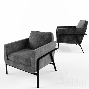 Elegant Stilt Coupe Lounge Chair 3D model image 1 