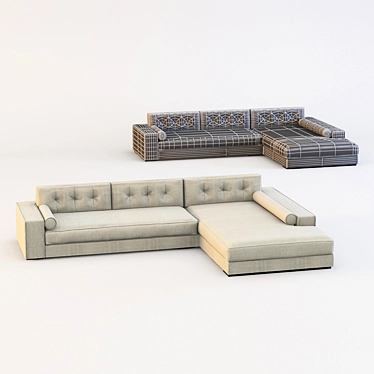 Luxury Velvet Sofa: Opera Mavra 3D model image 1 