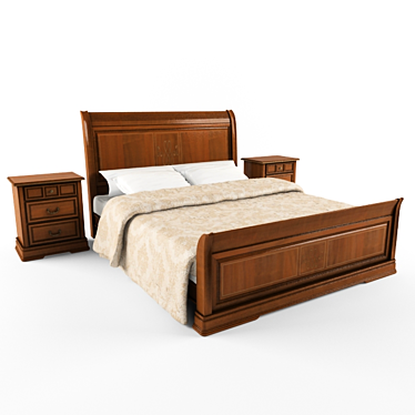 Elegant Paganini Bed Set 3D model image 1 