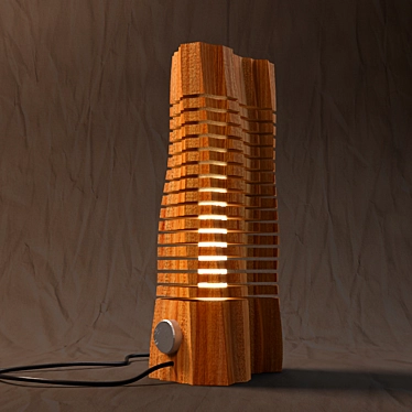 Inspired Wood Sculpture Lamp 3D model image 1 