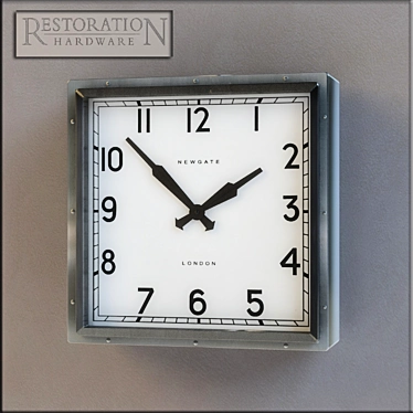 Vintage London Clock: Industrial Art-Deco 3D model image 1 