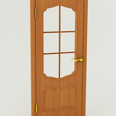 Classic White Door Set with Handles - 2000x800 - Complete with Frame, Hinges 3D model image 1 