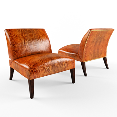 FENDI Giulietta Wood Fabric Chair 3D model image 1 
