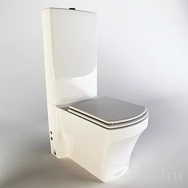 Elegant Ceramic Toilet - Creavit SR3141 3D model image 1 