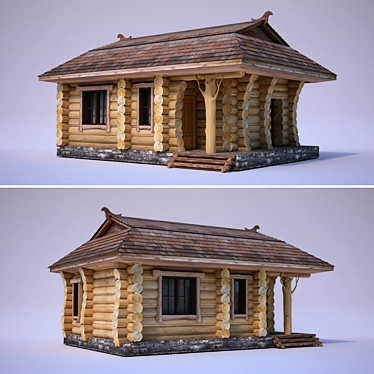 Gont Roofed Bath 3D model image 1 