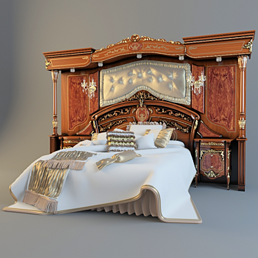 Reggenza Luxury Bedroom Set by Barnini Oseo 3D model image 1 