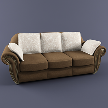 Vintage Chesterfield Sofa 3D model image 1 