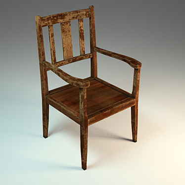 Vintage Time-Worn Chair 3D model image 1 