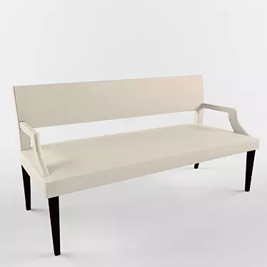 Natural Texture Outdoor Bench 3D model image 1 