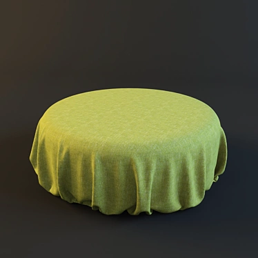 Pleated Pouffe: Elegant and Versatile 3D model image 1 
