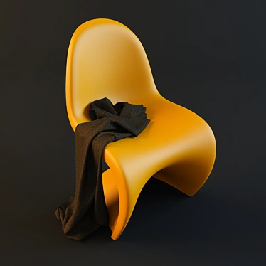Modern Panton Chair with Hanging Fabric 3D model image 1 