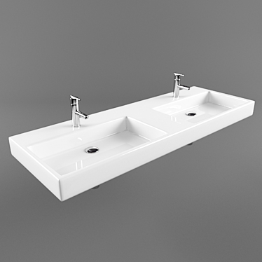 Dual Vanity Sink 3D model image 1 