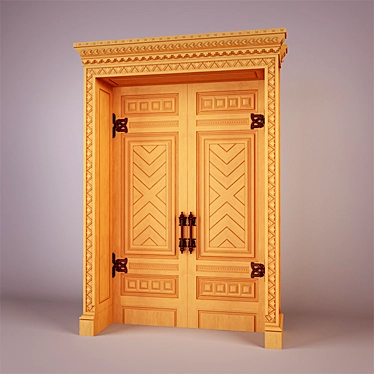 Vintage-inspired 1880s Door 3D model image 1 