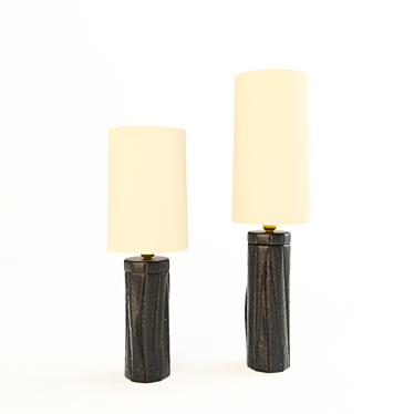 Elegant Porcelain Table Lamp 3D model image 1 