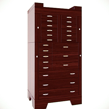 Versatile Bedroom Cabinet: Stylish Storage Solution 3D model image 1 