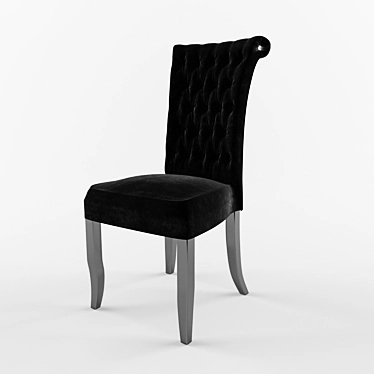 Velvet Regent Chair 3D model image 1 