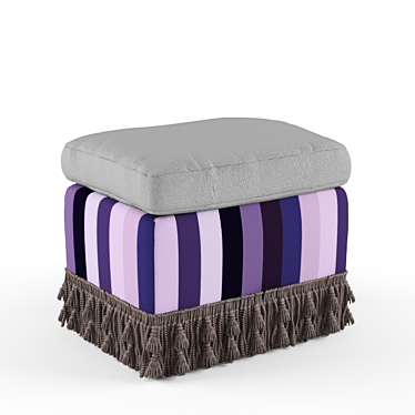 Tassel Trim Ottoman 3D model image 1 