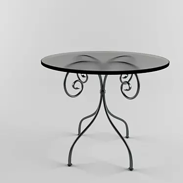 Elegant Iron Table 3D model image 1 