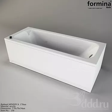 Luxury Freestanding Minerva Bathtub 3D model image 1 