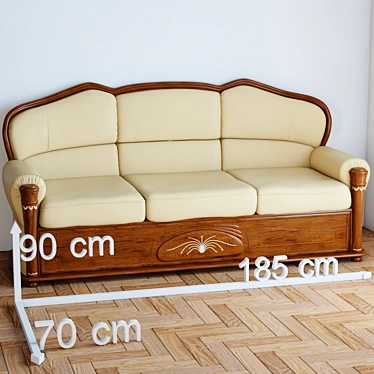 Modern Vray Sofa Set 3D model image 1 