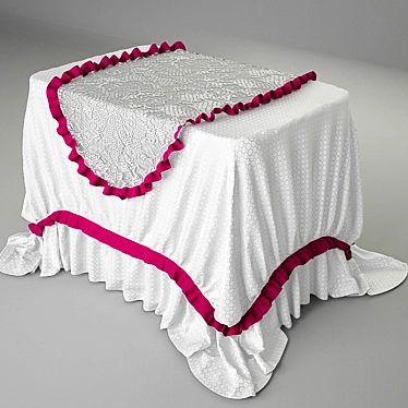 Square Tablecloth. Premium Quality. 3D model image 1 