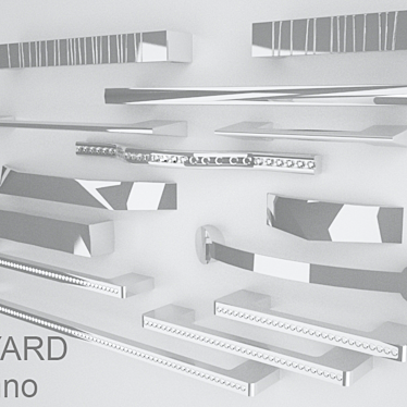 BOYARD Techno Furniture Handle: Modern and Stylish 3D model image 1 