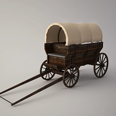 Wild West Cart: Authentic and Detailed 3D model image 1 