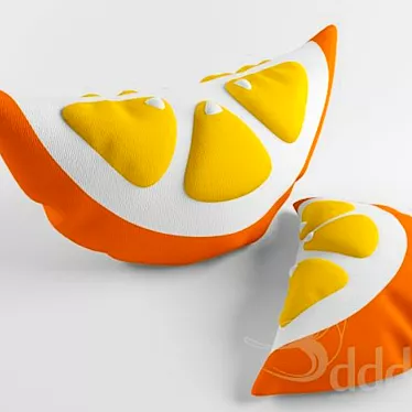  Vibrant Orange Pillow  3D model image 1 