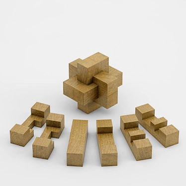 Wooden Block Puzzle: Challenging Mind Teaser 3D model image 1 