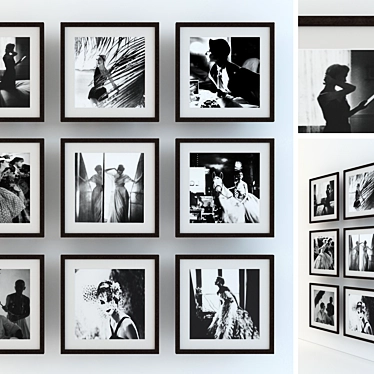 Timeless Black & White: Lillian Bassman's Frames 3D model image 1 