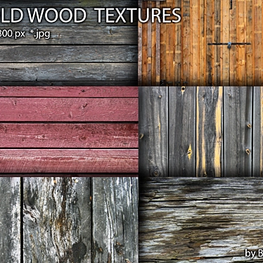 11 Handcrafted Old Wood Textures 3D model image 1 