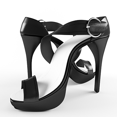 Elegant Leather Shoes 3D model image 1 
