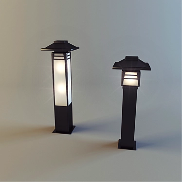 Stylish Steel Lantern: Novara Art 3D model image 1 