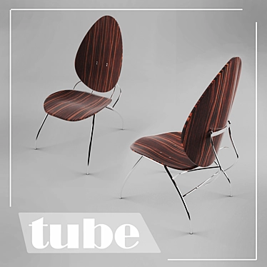 Modern Tube Chair 3D model image 1 