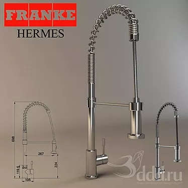 Elegant Chrome Franke Faucet 3D model image 1 