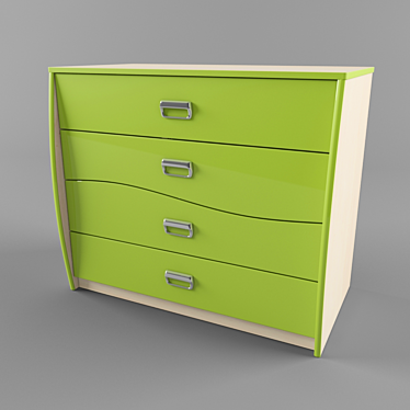 Neman Combi Chest of Drawers 3D model image 1 