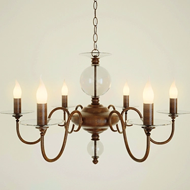 Elegant Illumination: Lustrarte Chandelier 3D model image 1 