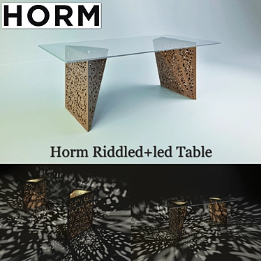 Illuminated Riddled Table 3D model image 1 